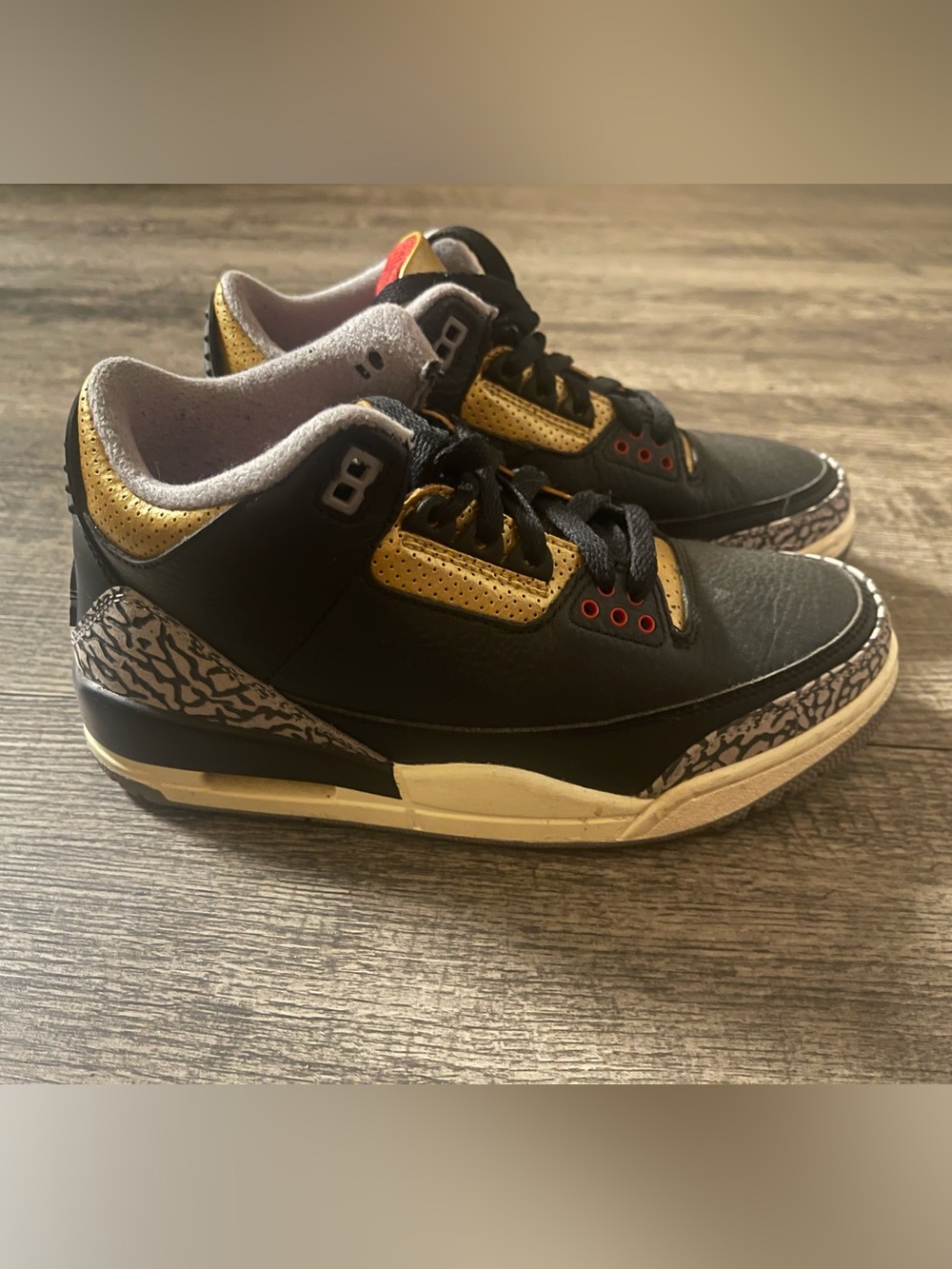 Women's Air Jordan 3 Retro "Black Cement Gold"
